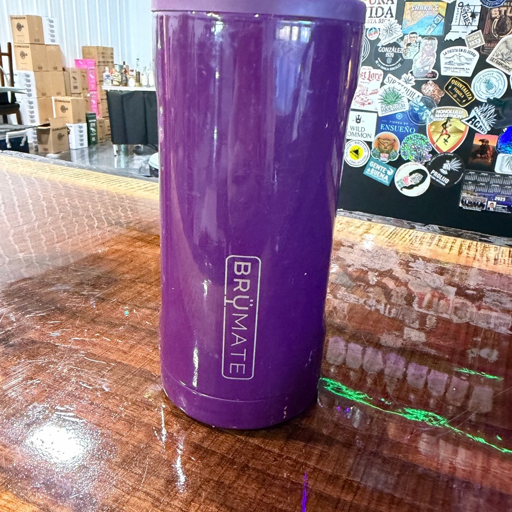 BrüMate Purple Insulated Slim Can Cooler